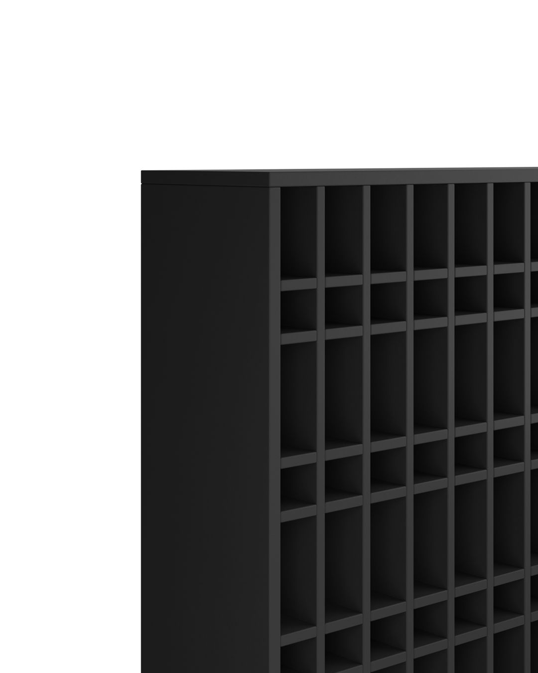 Colorbar tube shelf - Wall-mounted color rack - Black